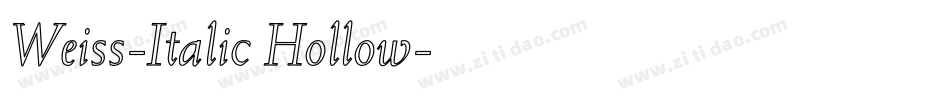 Weiss-Italic Hollow字体转换